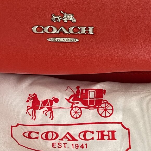 Coach Glovetan Orange Leather Nomad Hobo Bag F36026 - Picture 3 of 16